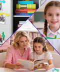 5 Pack Silicone Cable Cord Organizers Magnetic Clips Twist Ties on fridge and reading with family