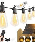 Outdoor Globe String Lights For Patio And Backyard With 50 Hanging Sockets, E12 Base, 5W Clear Bulbs And 2 Spare, UL Listed