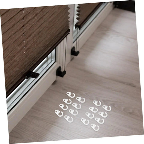 40 Pack Plastic Curtain Hooks For Doors And Curtain Rods With Silent Glide No Fuss Easy Hanging on hardwood floor