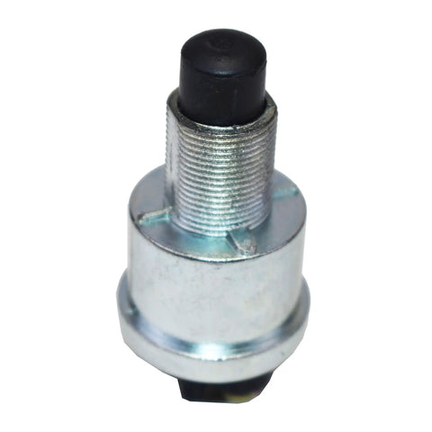Momentary Push Button Start Switch With Neoprene Cap And Panel Mount Fits Five Eighth Inch Hole Screw Terminal Universal Black Beefed-Up Automotive Start Button For Cars Trucks And Jeeps, front view