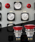Stainless Steel Emergency Stop Mushroom Push Button Switch With Stop Sign 12-250V AC 5A Prewired Latching 1NO 1NC Twist Reset