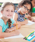 Children in classroom using 36 Sea Animals Desk Name Plates For Classroom Kid Friendly Personalized Name Tags For Kids And Students Adhesive Labels For Desks Chairs And Lockers Back To School Decor on desks.