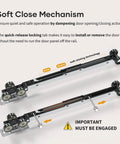 36x80 Inch Pocket Door Frame Hardware Kit With Two Way Soft Close For 2x4 Stud Walls Sliding Hardware showing soft close mechanism