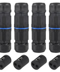 IP68 Waterproof 4 Pack Connectors For Outdoor Use 2 Way 2 Pin Junction Box Electrical Cable Connector 3.5-6.5mm Wire Range