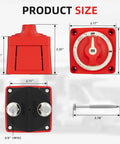 Beefy 12V 48V Battery Disconnect Switch With 300A Capacity, Ignition Protected On Off Kill Switch with details and dimensions.