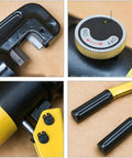 Close-up details of Heavy Duty 6 Ton Hydraulic Steel Bar Cutter For Cutting Rebar Up To 12 Mm showing cutting blade and handle.