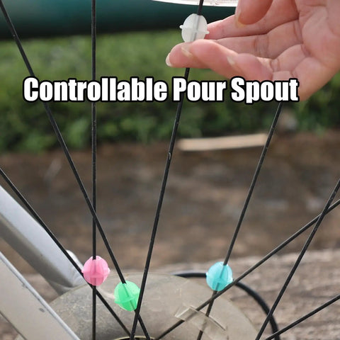 Person attaching 36 Pack Glow In The Dark Luminous Bicycle Wheel Spoke Wrap Tubes In Colorful Plastic For Spokes Decoration Bike Accessories