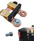 Bulletproof Horizontal Knife Blade Battery Disconnect Switch For Cars Trucks And Campers with copper connectors and mounting hardware.