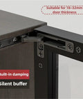 Heavy Duty Glass Door Hinges Featuring Smooth Hydraulic Cushion And Upper Lower Adjustable Hidden Rotary Shaft Setup For Zero Sweat Furniture Jobs That Seriously Hold Tight And Last, showing built-in damping and silent buffer.