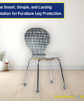 Heavy Duty Tennis Ball Chair Glides For Slick Smooth Floor Savers No Scratch Guards Easy Install Pre Cut Felt Pads Zero Hassle Furniture Foot Covers Stool And Patio Leg Caps 100 Pack on chair legs in a modern home.