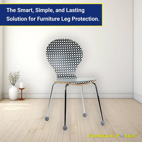 Heavy Duty Tennis Ball Chair Glides For Slick Smooth Floor Savers No Scratch Guards Easy Install Pre Cut Felt Pads Zero Hassle Furniture Foot Covers Stool And Patio Leg Caps 100 Pack on chair legs in a modern home.