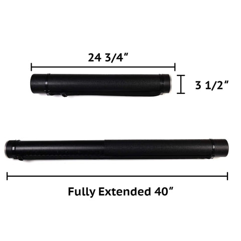 Two Pack Expandable Poster Tubes Zero Stress Document And Blueprint Carriers With Cushioned Shoulder Strap And Secure Seal Lids Rugged Carry Cylinders Keep Art Prints Clean And Always Crisp