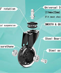 5 Pack Quiet Office Chair Casters That Roll Like Butter Smooth Silent Swivel Wheels For Gaming And Desk Chairs Polyurethane Build, 360 rotation with metal suspension.