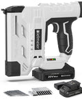 20V Cordless Brad Nailer And 18 Gauge Stapler Combo Featuring No Jam Design And Rugged 2.0Ah Battery With Complete Fastener Kit.