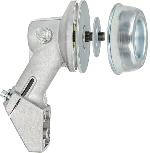 4-Piece Trimmer Head Conversion Kit for Straight Shaft String Trimmers and Brush Cutters showing thrust plate components.
