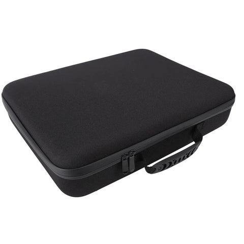 Black Rugged Travel Case For Mini Dish Kit With Shockproof IP67 Waterproof EVA Storage, precise foam inserts, and sturdy handle, closed view