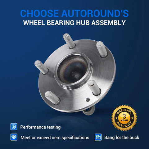 Rear Wheel Hub And Bearing Assembly Replacement For 2016 To 2021 Honda Civic And 2019 To 2022 Honda Insight With 5 Lug ABS Compatible
