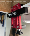 Effortless Cabinet Door Installation Positioner Jig With Locator Handle clamping board, adjustable 10-60mm, aluminum