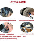 Hella Durable Nylon T Style Push Pin Ties And Rivet Fasteners For Auto Body Trim installation steps showing how to use fasteners.
