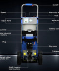 Image of This Insane 1250W Electric Stair Climbing Dolly showing battery, motor, and controls for easy operation.