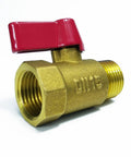 Premium Brass Water Heater Replacement Fitting Half Inch Bsp Direct Swap Thread with red handle for easy use.