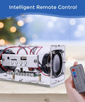 DIY Bluetooth Speaker Kit With USB Mini Stereo Amplifier Soldering Kit LED Lights Transparent Case with remote control