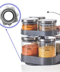 18 Pack Square Lazy Susan Hardware Four Inch Heavy Duty Zinc Steel Swivel Bearings for DIY turntables with spice jars.