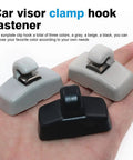 Two Pack Interior Sun Visor Clip Hook Bracket With Anti Vibration Design Replacement For VW Golf Passat Beetle Jetta Polo Skoda Black Built Tough ABS Plastic Durable Retainer Holder in hand