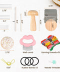 Mini Darning Loom Patch Kit For Jeans And Socks Repair Includes Speedweve Patchmaker Style Darning Loom Mushroom Wood Tool