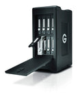 Heavy Duty 144TB Thunderbolt 3 Storage Array With 2040MBPS Transfer Speeds showing eight removable drive bays and sleek design.