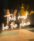 Large LED Neon Sign This Must Be The Place Wall Decor For Bedroom Bar Office Cafe Party Romantic Night Light 21.65 x 12.4 Inches