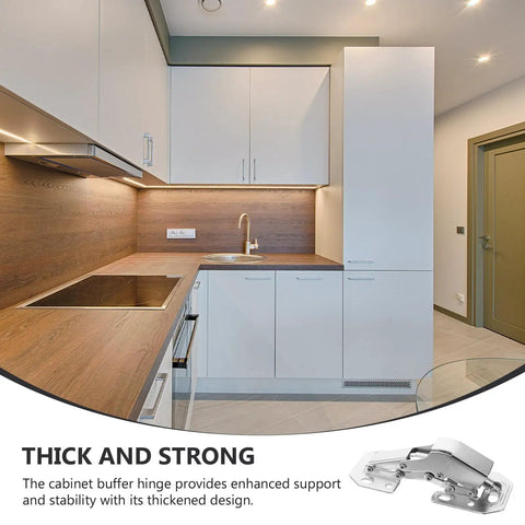 Heavy Duty Hydraulic Soft Close Cabinet Hinges With Rock Solid Buffer Dampers Crafted From Quality Cold Rolled Steel To Keep Kitchen Cupboards Gliding Smooth And Totally Slam Free in modern kitchen setting.