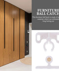 12 Pack Ball Roller Catch Latches For Cabinets And Drawers White Plastic No Scratch Baby Proof Closet Doors With Soft Close