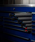 Magnetic Base Cable Tie Organizer With 250 Zip Ties And Cutter mounted on metal cabinet for garage or DIY projects.