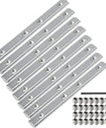 Dope 8Pc Aluminum Profile T Slot Connector Kit For Straight Line Builds With Super Corrosion Resistance and Durable Lightweight Alloy Design, showing connectors and fasteners.
