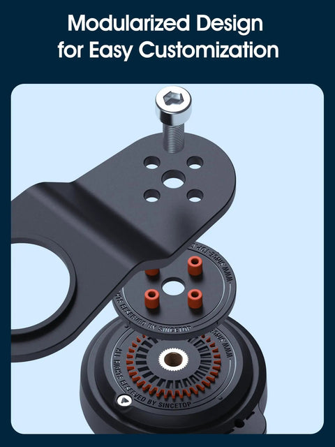Quad Series Mountain Bike Phone Mount With Quick Lock And Release For Aluminum Handlebar Stem Fits MTB Ebike Road Gravel Bikes 360 Degree Adjustable Phone Holder Horizontal Or Vertical Viewing, showing modular parts for customization.