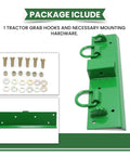 Tractor Grab Hooks 4.96 Inch Wide By 21.93 Inch Long Bolt On For John Deere Tractors 2 Inch Receiver with mount and hardware