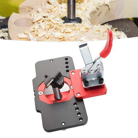 Concealed Hinge Jig With Quick Clamp For Cabinet Doors Aluminum Alloy Pro Grade Woodworking Tool 35Mm Hole Drilling Guide And Drill Bit Kit Set For Woodworking Durable Construction