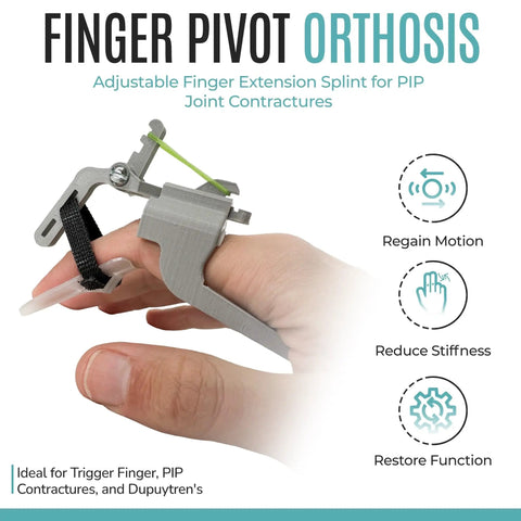Finger Pivot Orthosis For PIP Joint Support And Hand Therapy Adjustable Extension Splint For Mobility Recovery on finger