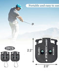 Two Player Golf Score Counter Clicker Kit Portable Handy Stroke Counter Durable Plastic Battery Free with player in background.