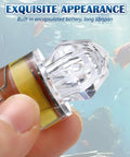 Close-up of diamond-shaped LED light from 12 Piece LED Underwater Fishing Lights Set Deep Drop Lights Waterproof Diamond Tubular Lures