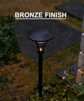 Low Voltage Path Lights For Landscape Lighting 1W LED 60 Lumens Durable Aluminum Stake Weatherproof Outdoor Garden Bronze Finish