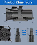 Product dimensions of Beast 1800GPH Submersible Water Pump For Pond, Fountain, Waterfall And Hydroponics UL Certified