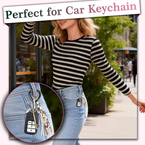 Heart Carabiner Keychain Clips Set In Silver And Black Durable Metal Spring Rings for purses and bags attached to jeans