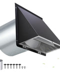 12 Inch Wall Vent Hood Exhaust Cap For Dryer Vent Cover With Screen And Damper Exterior Hooded Wall Vent For HVAC Ducts