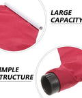 Universal 4 Inch Saw Dust Collection Bag Works Like A Dream For Planers And Table Saw Rigs Lightweight Breathable Fabric keeps your shop floor spotless, showing a large capacity red textile bag with a simple structure.