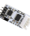 RS485 Temperature And Humidity Sensor Module With 12V Power For Industrial Monitoring, Compact Bus Module With Easy Wiring And Stable Signal, Perfect For Real Time Environmental Tracking In Electronics Projects. White PCB RS485 sensor module with pin header and 2-wire connector