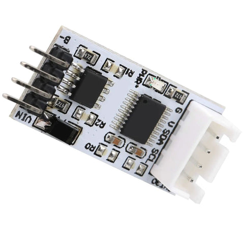 RS485 Temperature And Humidity Sensor Module With 12V Power For Industrial Monitoring, Compact Bus Module With Easy Wiring And Stable Signal, Perfect For Real Time Environmental Tracking In Electronics Projects. White PCB RS485 sensor module with pin header and 2-wire connector
