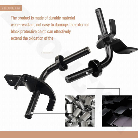 Heavy Duty Front Axle Steering Spindles And Front Wheel Bearing Set RH LH Replacement for Lawn Tractors, black, metal parts