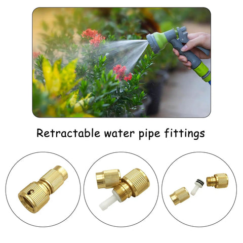 Top Notch 2Pc Garden Hose Repair Kits With Aluminum Faucet Adapters For Fixing Leaks Fast And Boosting Flow During Outdoor Watering Or Car Wash Job. Brass hose connector set for garden watering